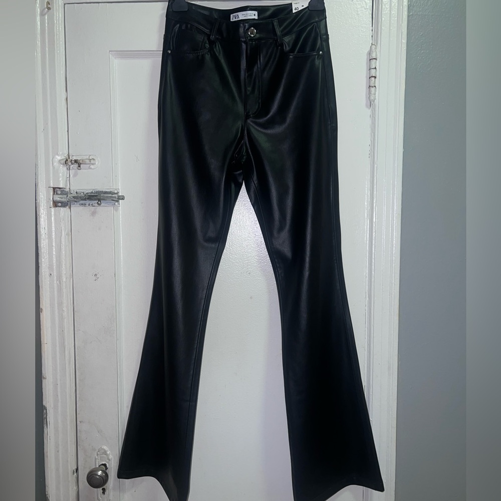 ZARA faux leather pants